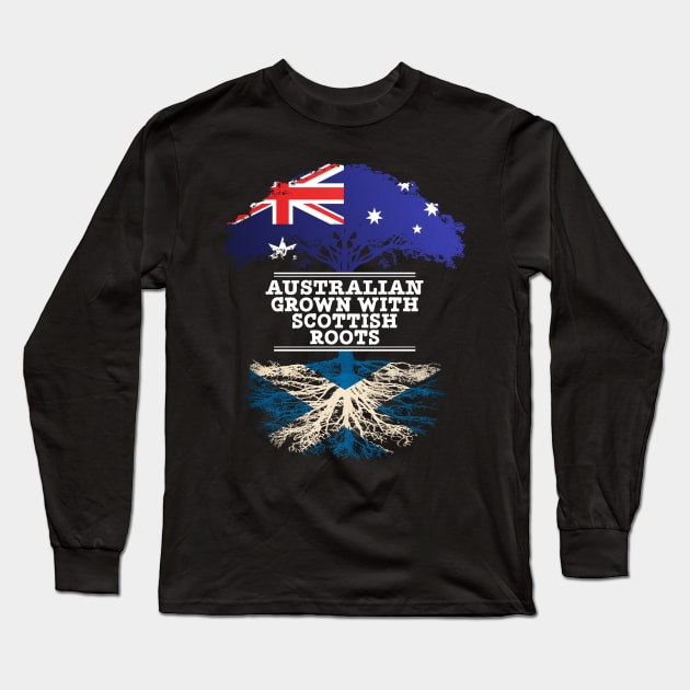 Australian Grown With Scottish Roots - Gift for Scottish With Roots From Scotland Long Sleeve T-Shirt by Country Flags